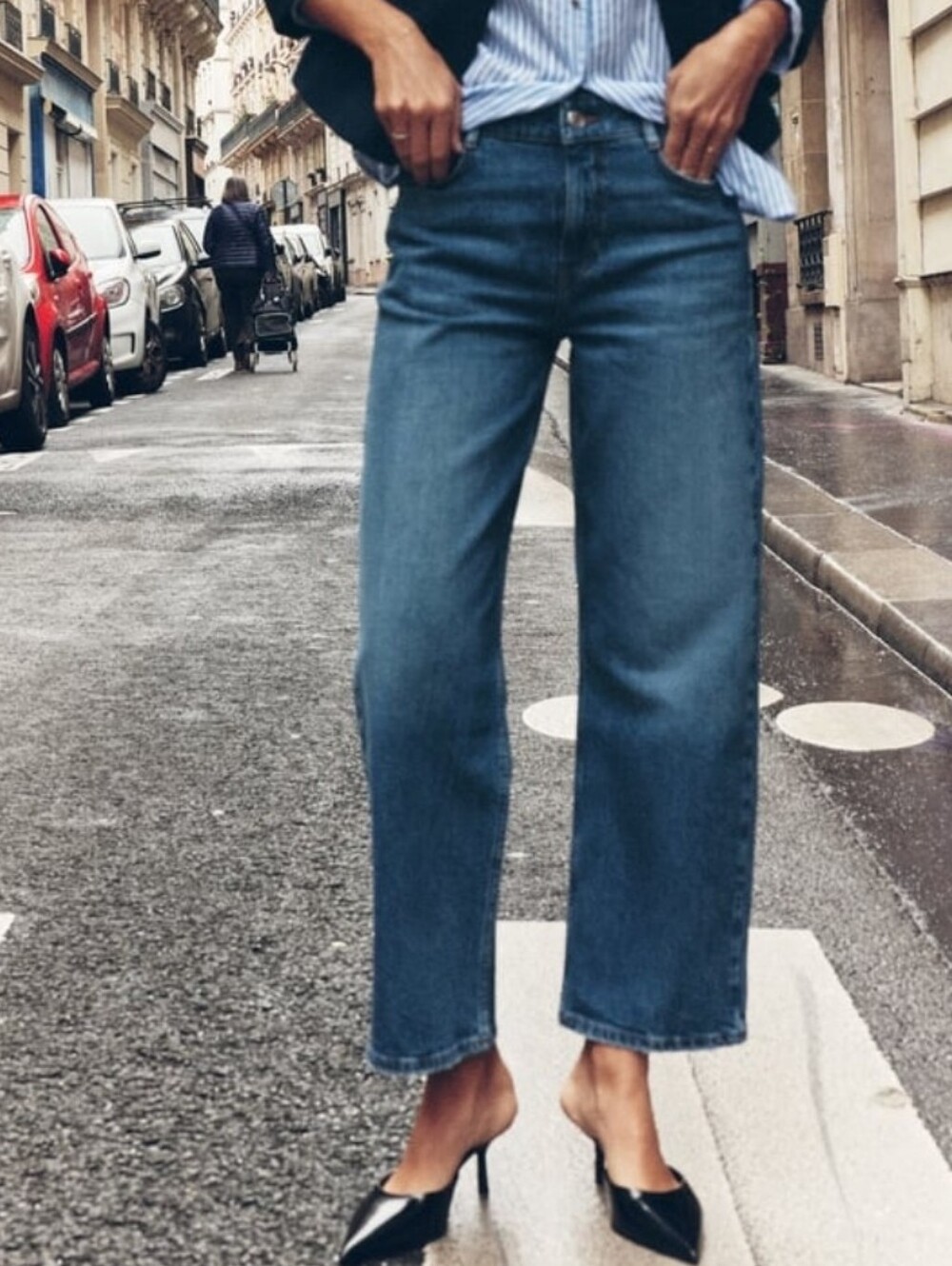❤️ NWT! ZARA HIGH WAIST ANKLE STRAIGHT LEG JEANS, 2 (26)